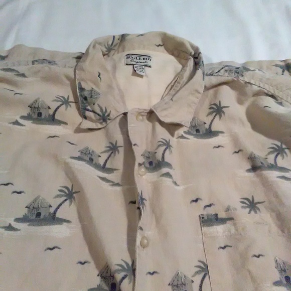 Bugle Boy Original men's short sleeve button up LG - Picture 3 of 4